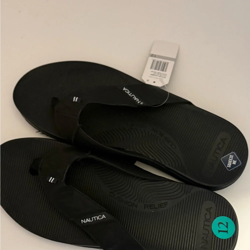 Nautica Black Flip-Flops for Men